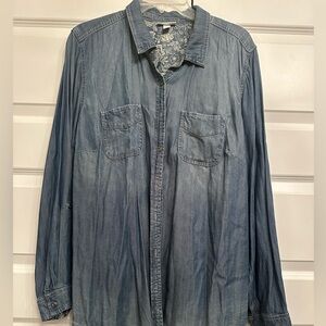 BNWT THE PERFECT SOFT CHAMBRAY DENIM SHIRT